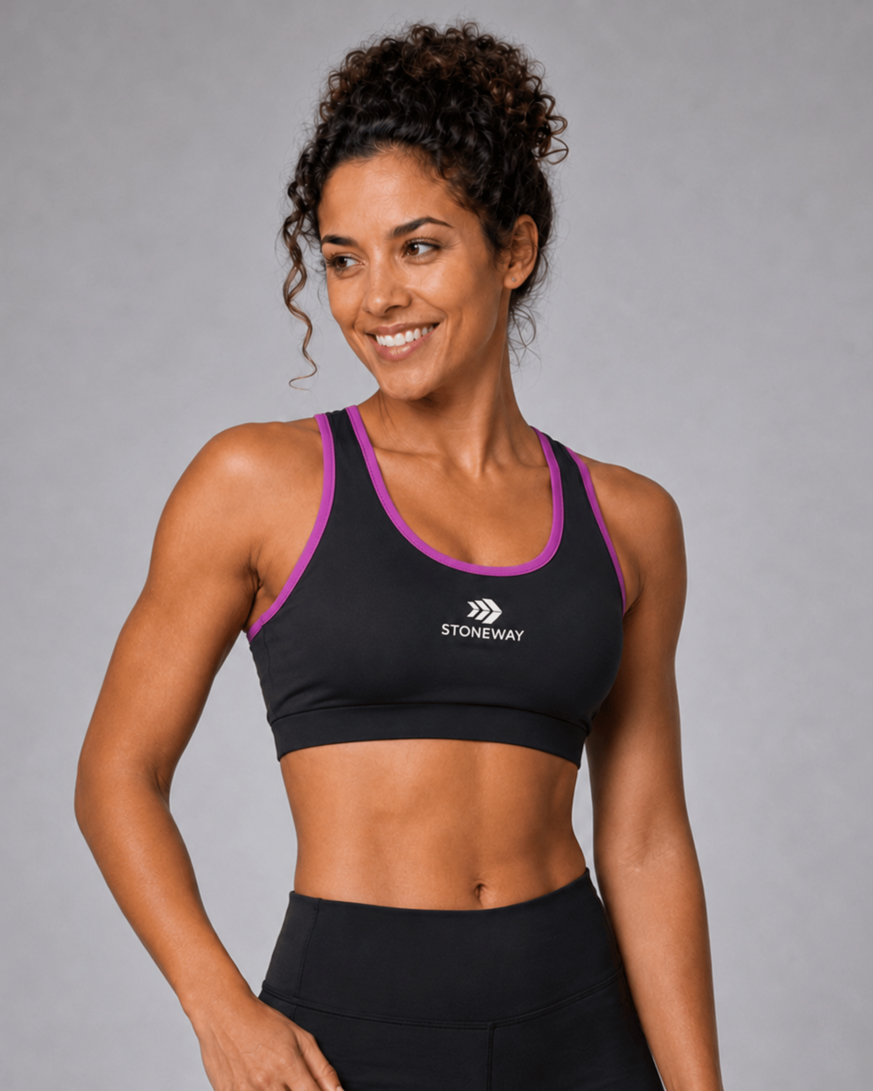 Top com Bojo Senselight EASY - Preto + Roxo