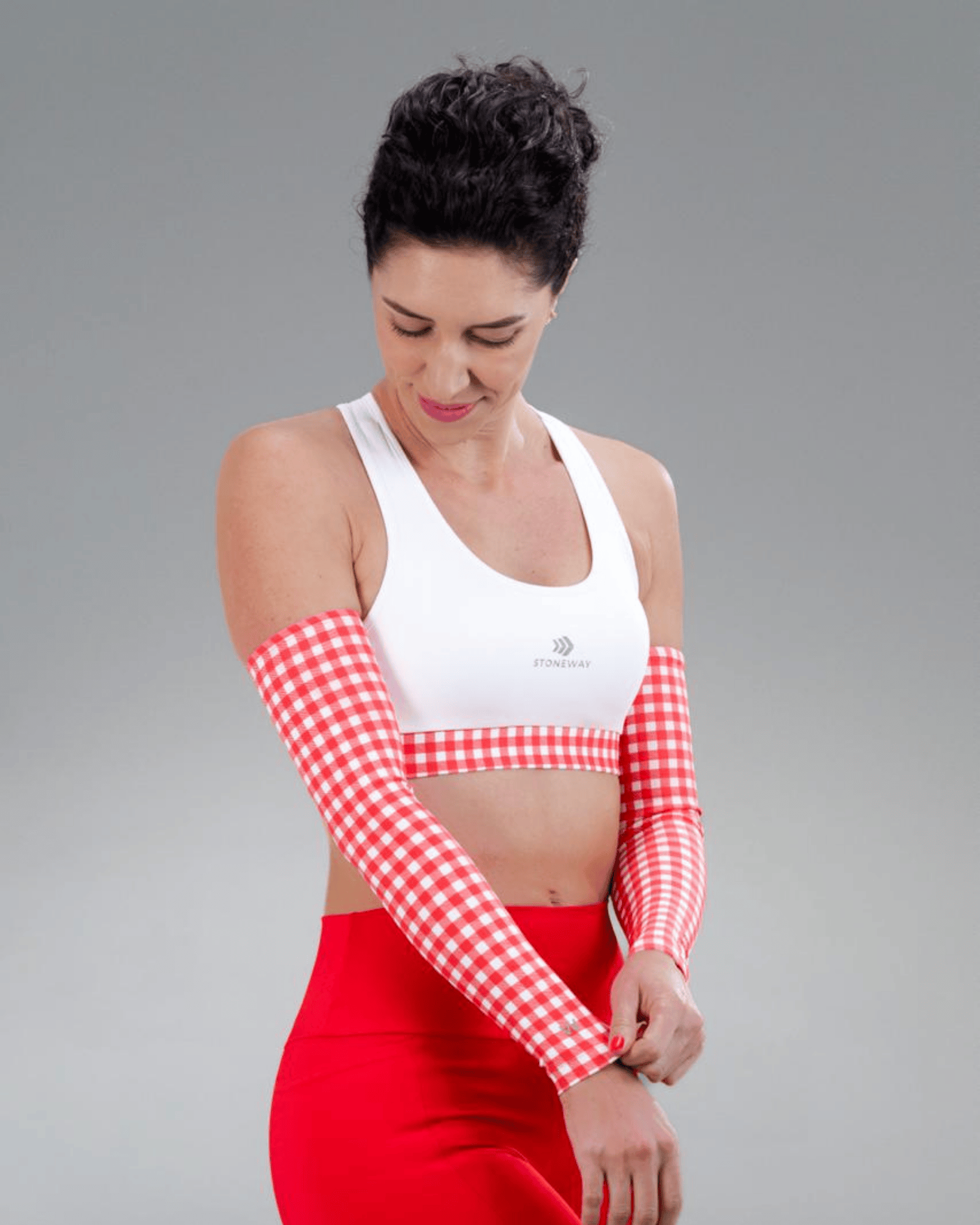 Top Senselight EASY com Bojo - Branco e Vichy - Cereja