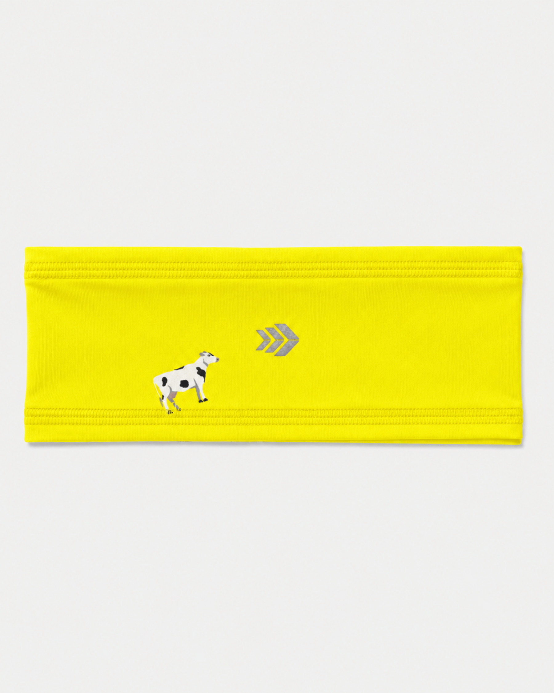 Faixa de Cabeça FITNESS - Amarelo Neon + Estampa Vaquinhas