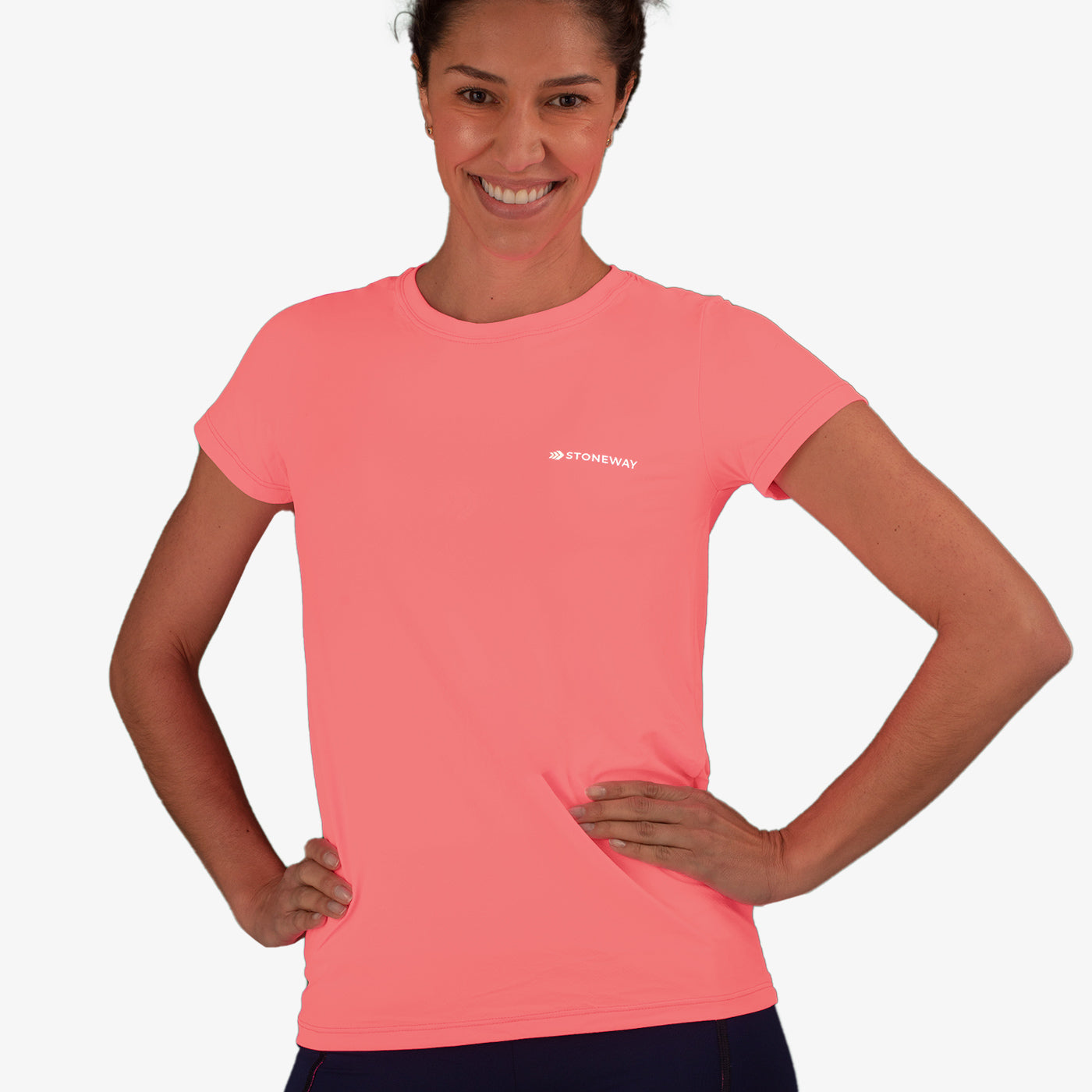 Camiseta X-Dry Free Manga Curta - Coral