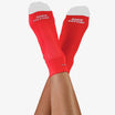 Meia Soquete RUN - Vermelho com Branco