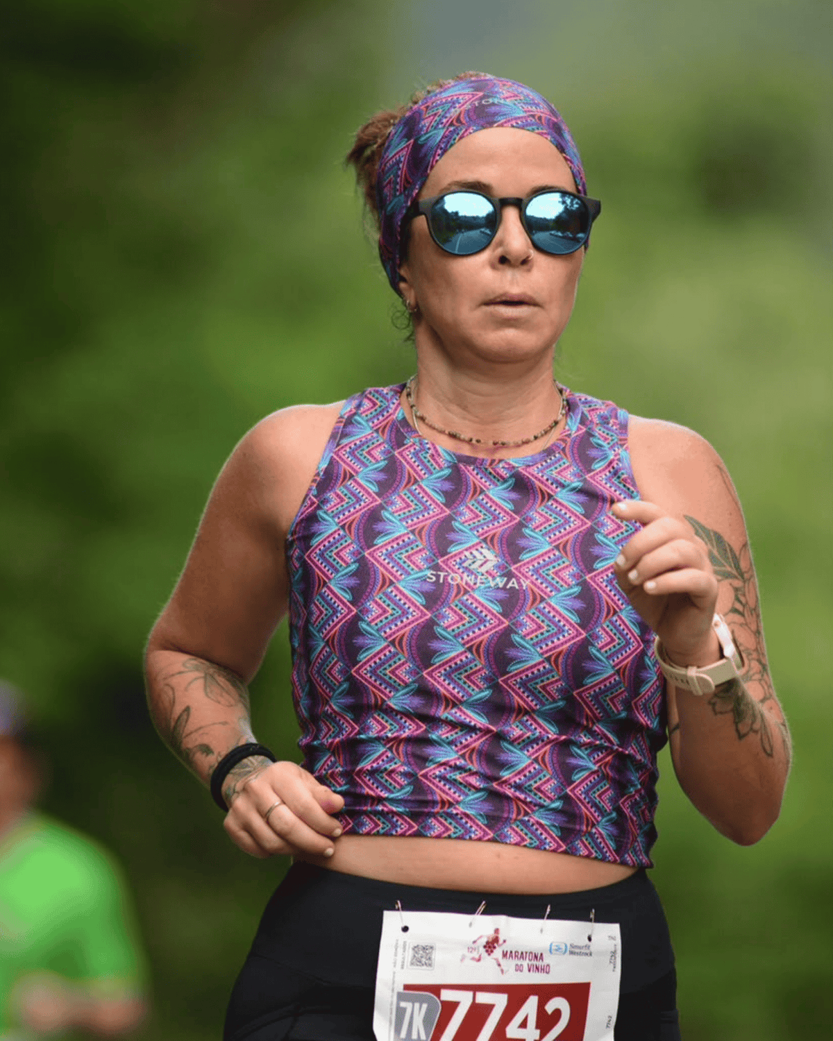 Regata Cropped Fitness JUMP - Estampa Andes- Roxo