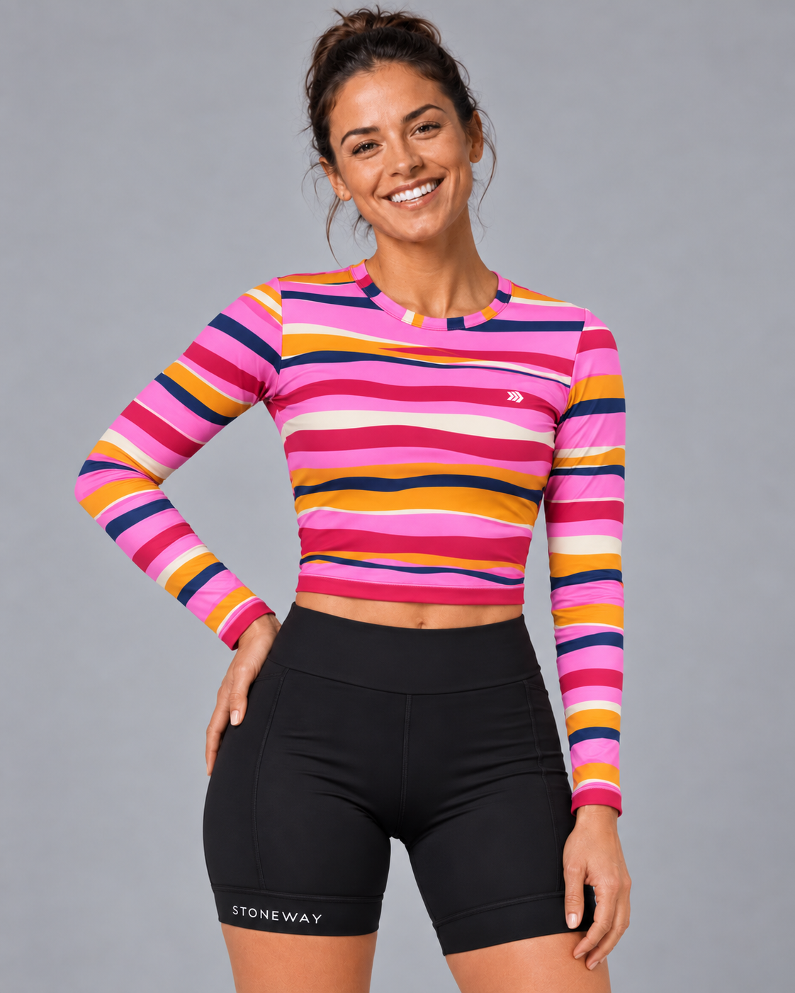 Blusa Cropped Fitness LAP Manga Longa – Estampa Malibu