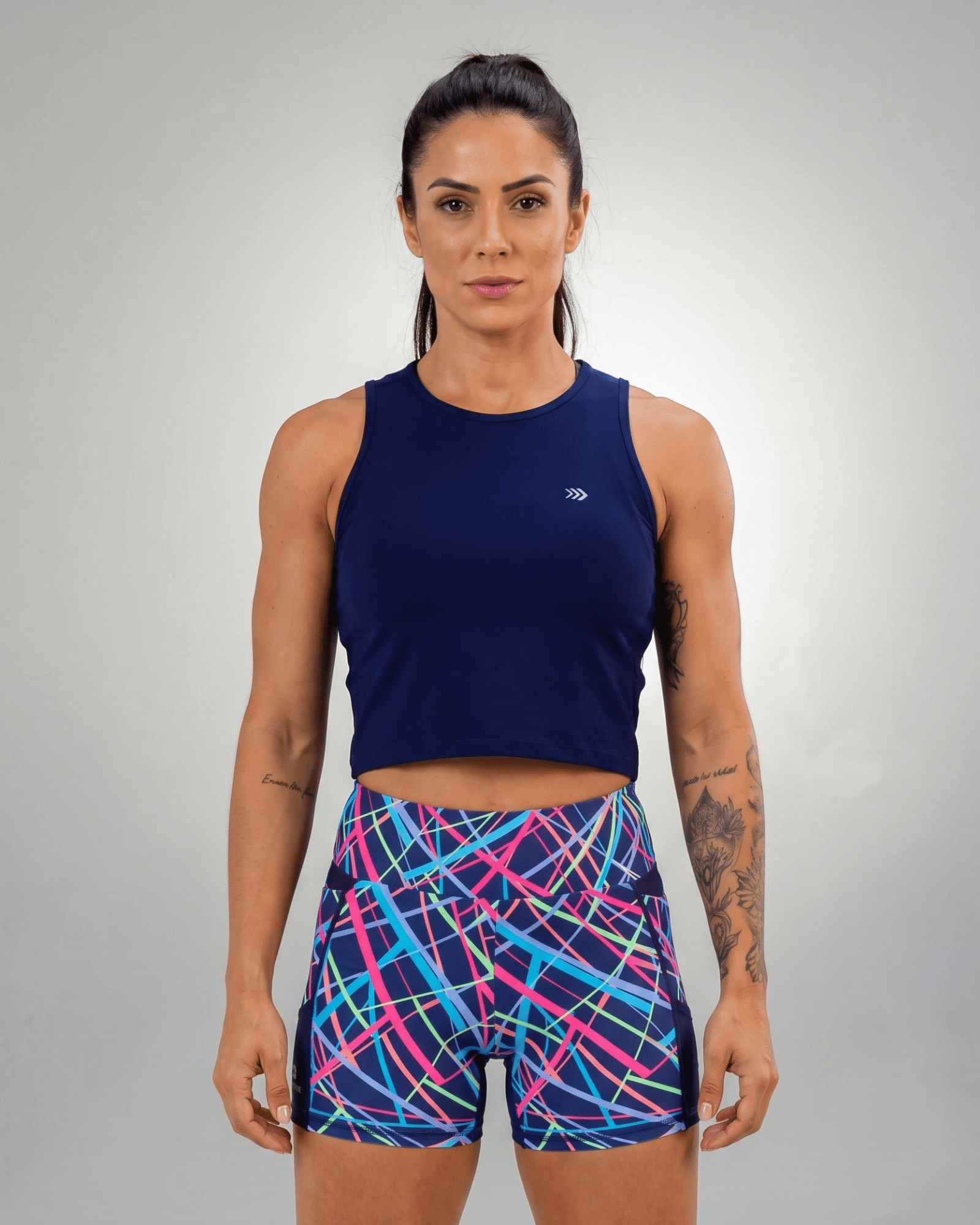 Regata Cropped Aerodry FLOW   Bravas - Azul Marinho