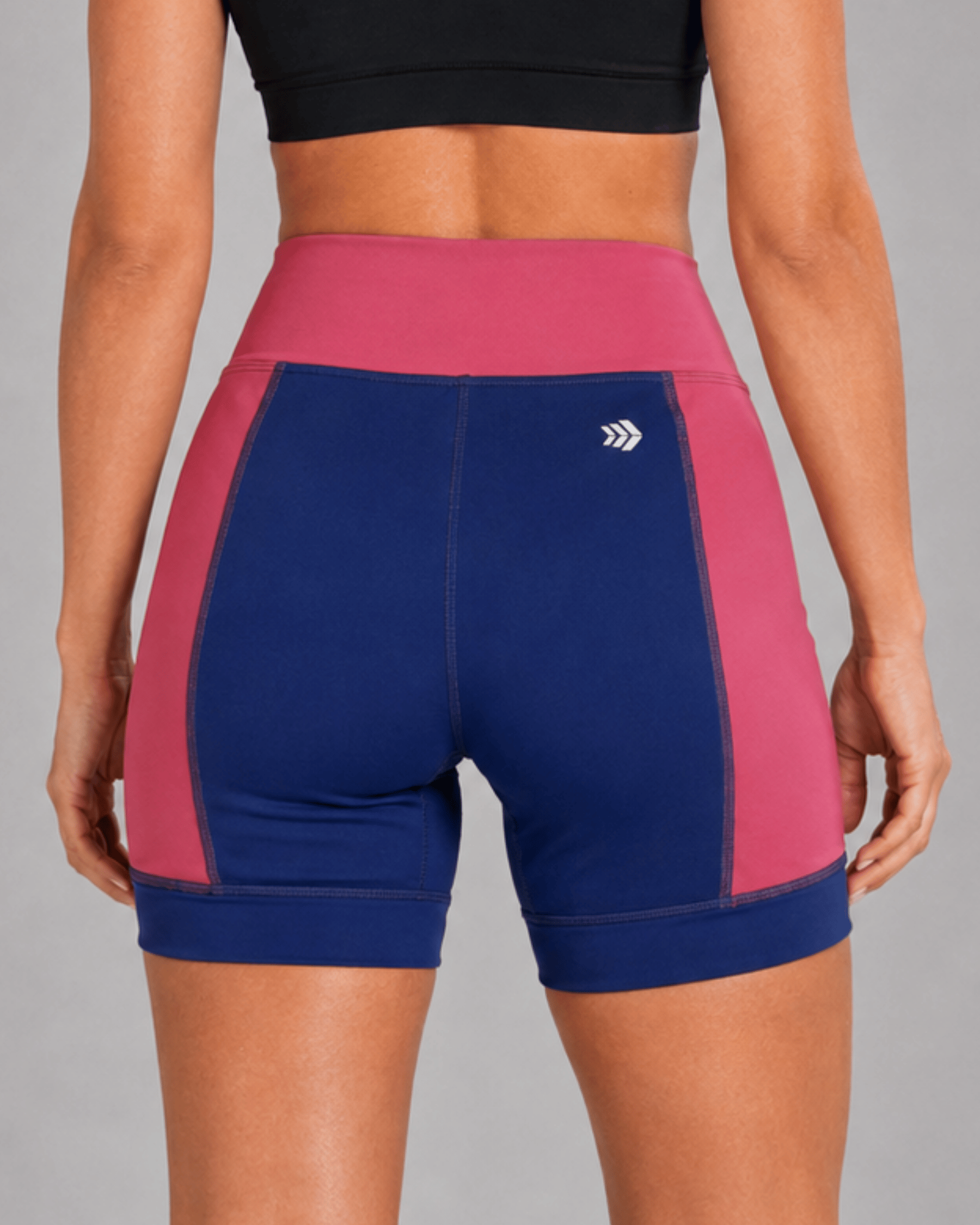 Bermuda Com Bolsos EXTREME RUN V3 – Azul Marinho + Rosa Cassis