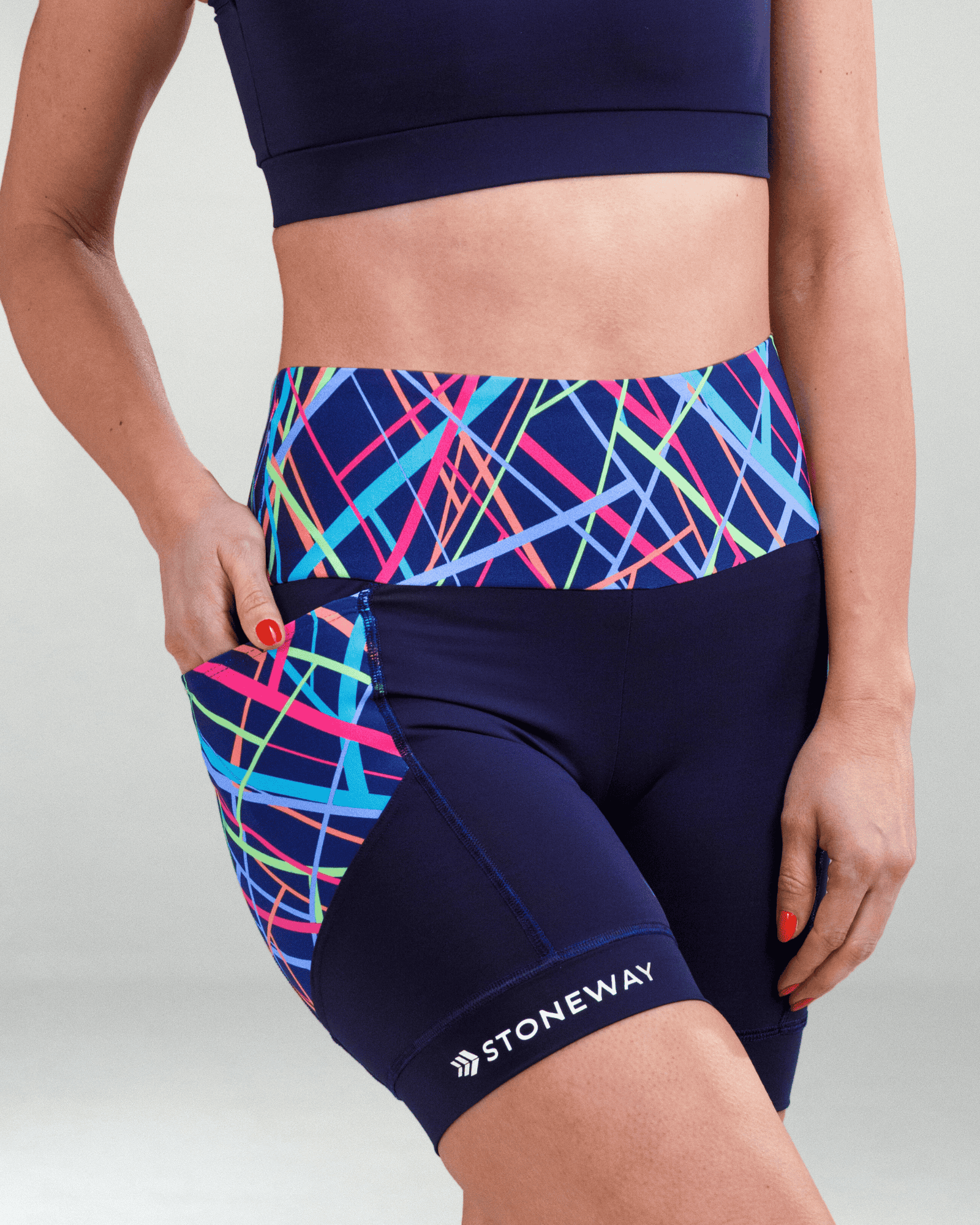 Bermuda Aquaflex EXTREME RUN V3 - Marinho + Estampa Nova Iorque