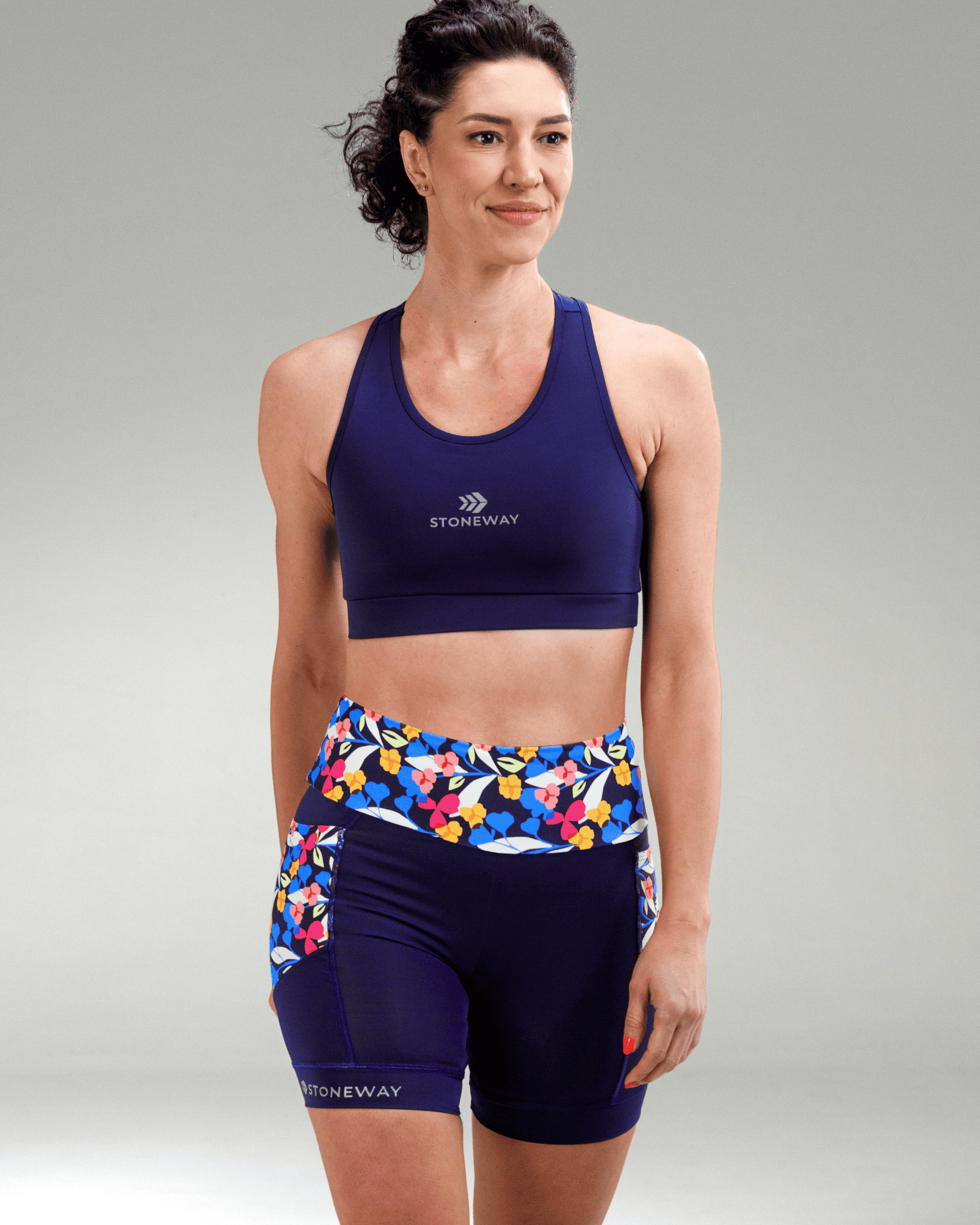 Bermuda Aquaflex EXTREME RUN V3 - Marinho + Estampa Santorini