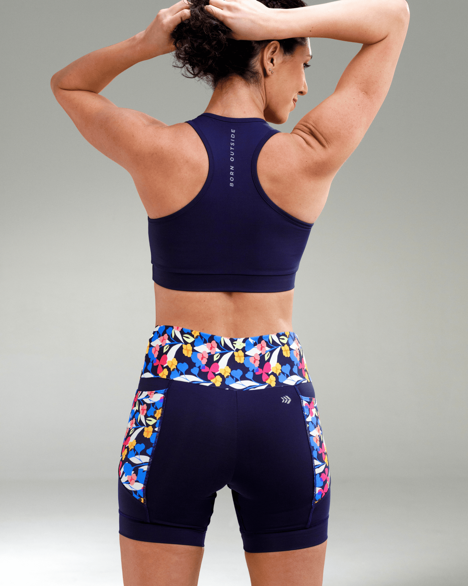 Bermuda Aquaflex EXTREME RUN V3 - Marinho + Estampa Santorini