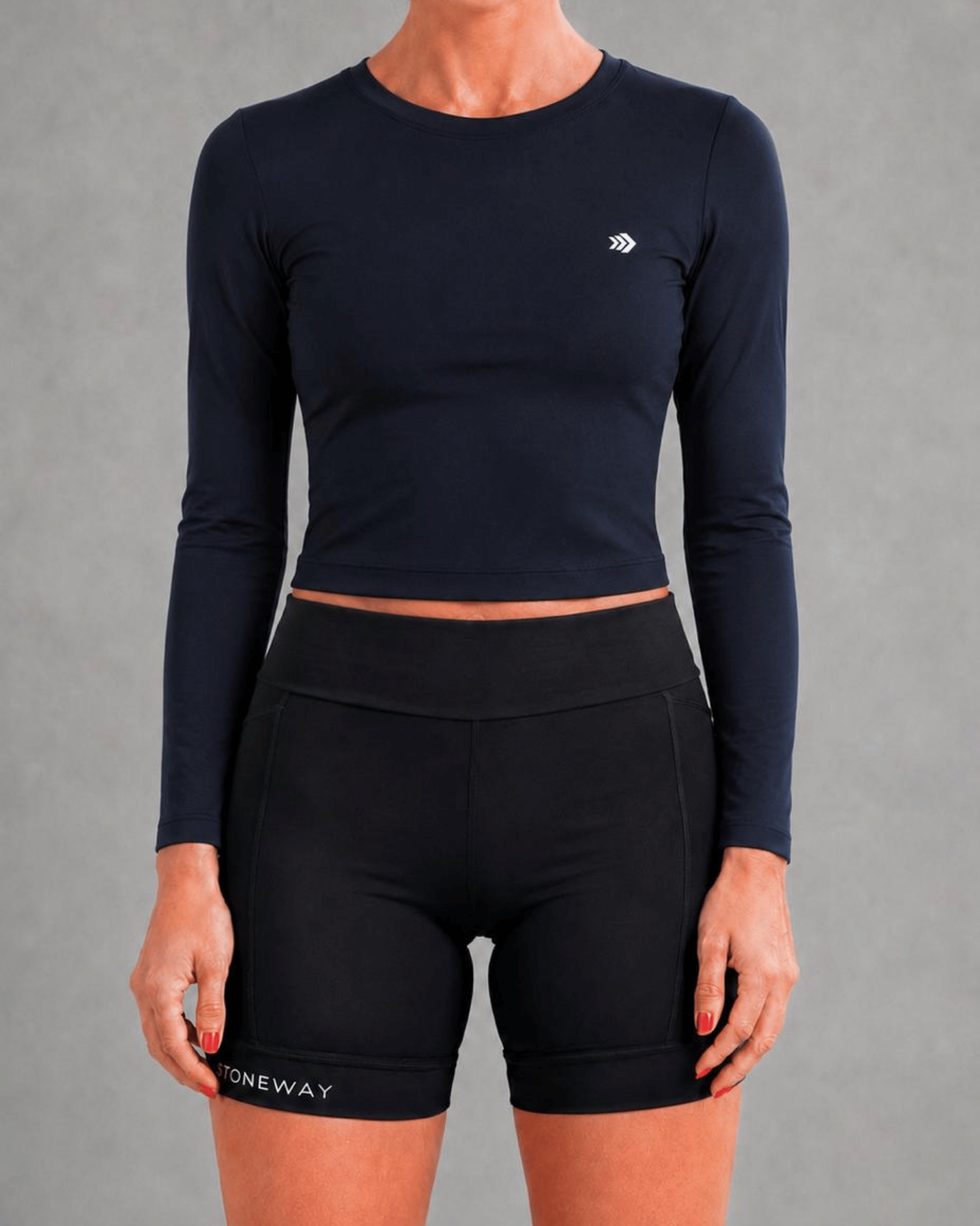 Blusa Cropped Manga Longa Senselight LAP - Preto
