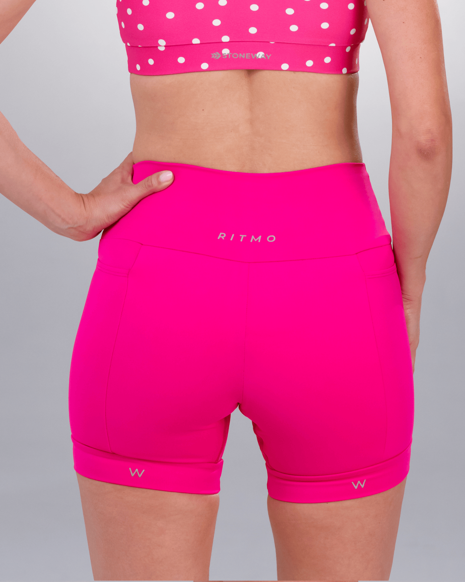 Bermuda Com Bolsos Energy Up RITMO - Rosa Choque