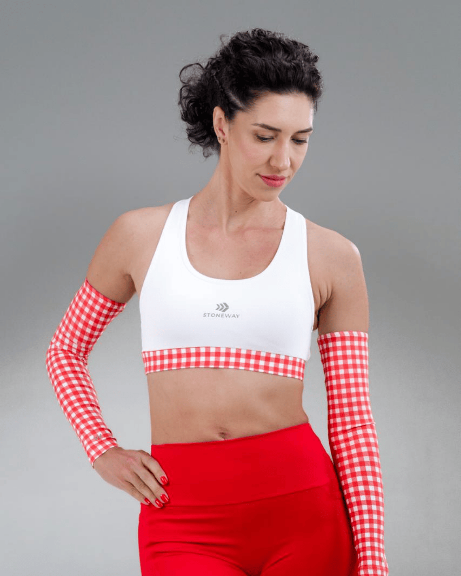 Top Senselight EASY com Bojo - Branco e Vichy - Cereja