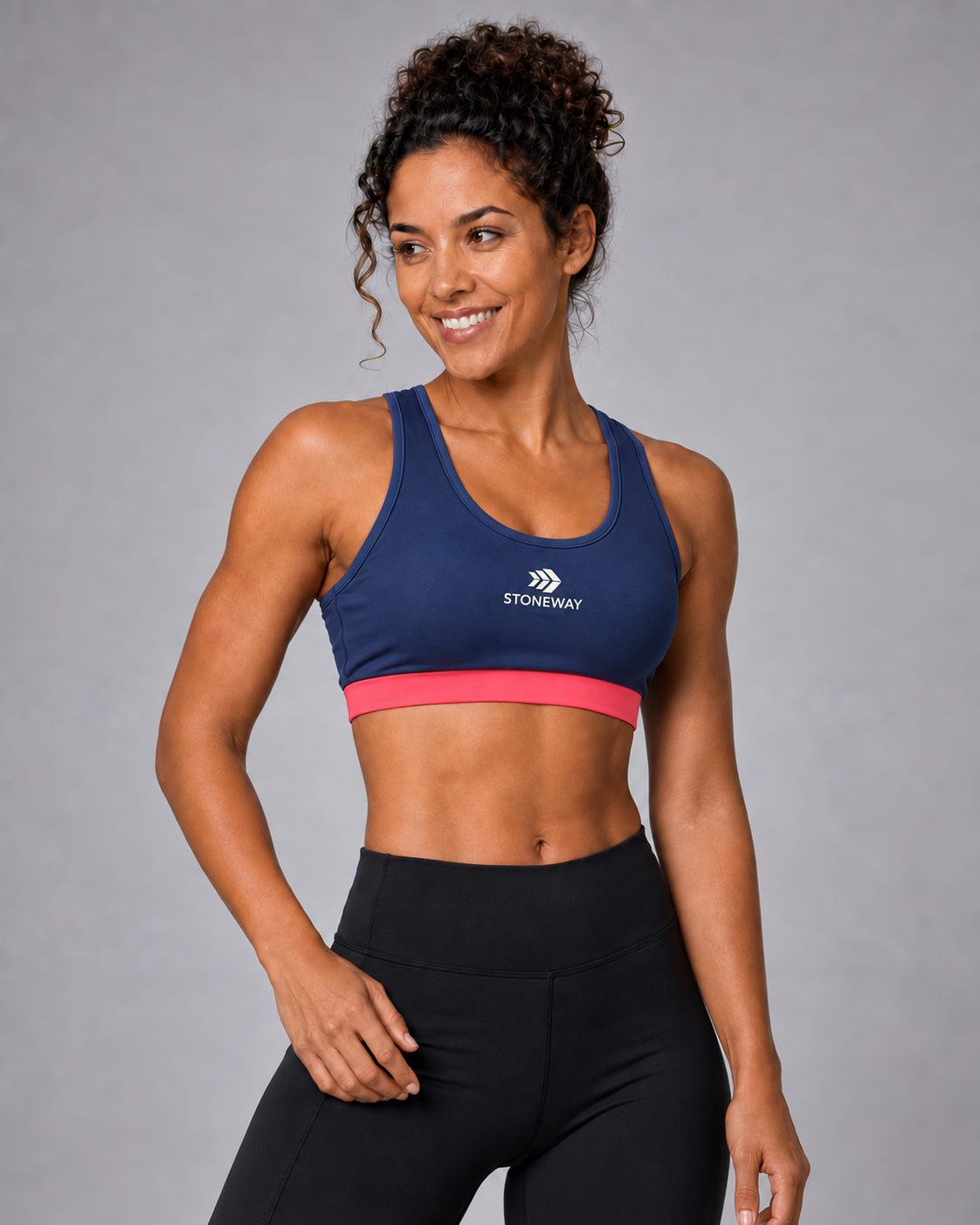 Top Senselight EASY com Bojo - Azul Marinho e Rosa Chiclete