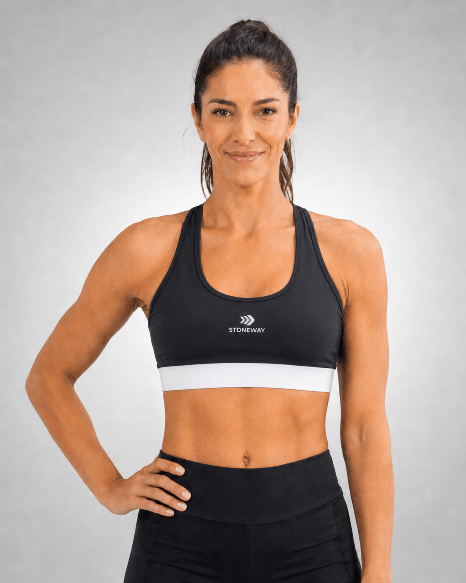 Top com Bojo Easy Senselight - Preto com Branco